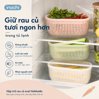 HỘP TRỮ RAU CỦ OVAL HOKKAIDO, Chất liệu nhựa cao cấp, bền đẹp, an toàn khi sử dụng với thực phẩm