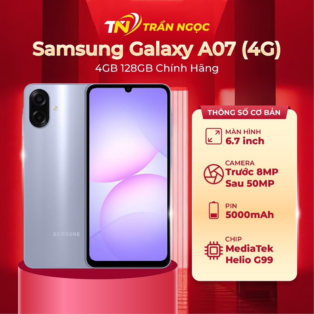 Điện thoại Samsung Galaxy A07 (4G) 4GB 128GB Chính Hãng