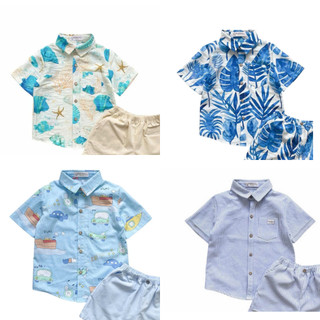 ( NHIỀU MẪU ) ÁO SƠ MI HỌA TIẾT OTO , KHỦNG LONG , VỎ SÒ ,... CHO BÉ TRAI | AnhMy Baby