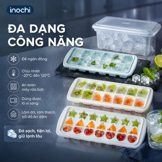 Combo 5 khay đá Inochi kèm hộp – Cao cấp, chất liệu an toàn