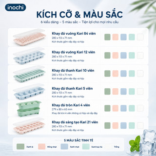 Combo 5 khay đá Inochi kèm hộp – Cao cấp, chất liệu an toàn