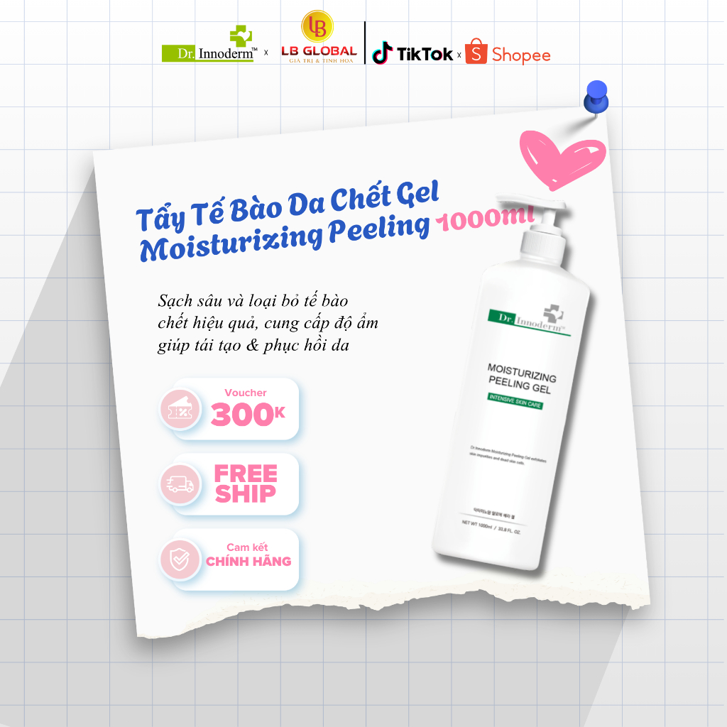 [Dr.Innoderm]_Tẩy Tế Bào Da Chết_Moisturizing Peeling Gelm_Sản phẩm chính hãng_Xuất VAT 100%