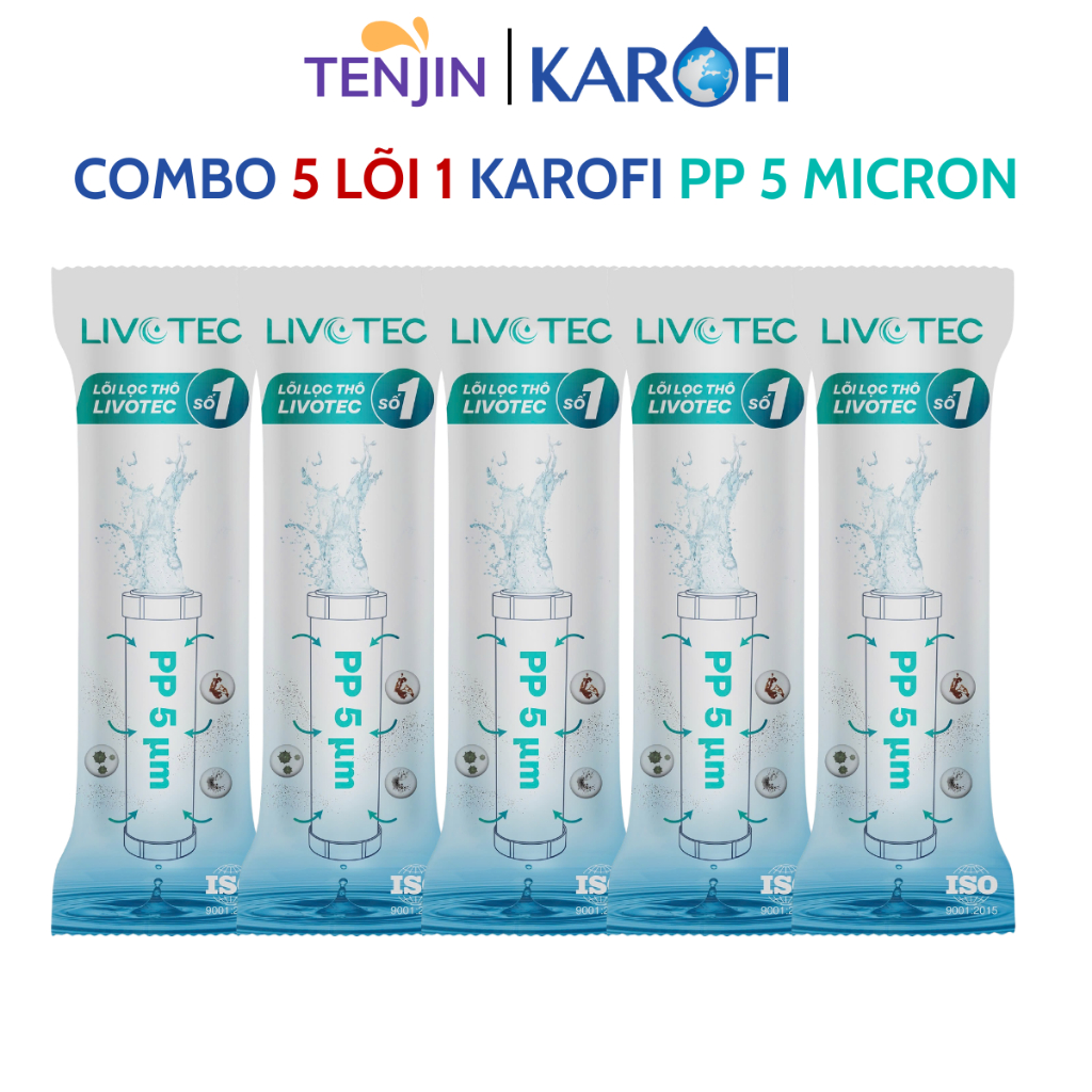Combo 5 Lõi Số 1 Karofi Livotec Sử Dụng Cho Máy Lọc Nước RO