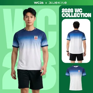 Áo thể thao nam retro phong cách Anh Quốc BLUEKITE 124 chính hãng áo đá bóng vải thun kim cương thoáng khí co giãn