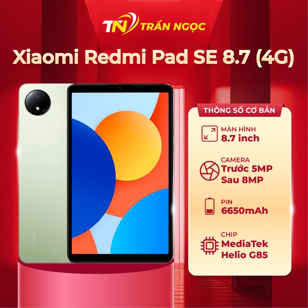 Máy tính bảng Xiaomi Redmi Pad SE 8.7 (4G) Chính Hãng