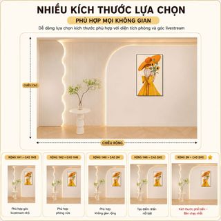 Phông nền livestream TS Decor, phông nền chụp ảnh, background livestream, decor studio sang trọng
