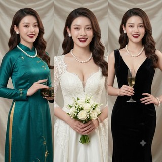 [ DAISYN ] N737 chuỗi hạt ngọc mang áo dài dây chuyền ngọc khoá không gỉ dây đơn ngọc nhân tạo