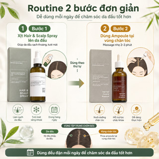 Combo 2 Bước Lab On Hair Chăm Sóc Tóc Rụng, Làm Sạch Thoáng Da Đầu, Dưỡng Chân Tóc Chắc Khỏe
