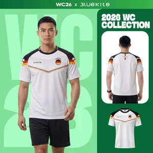 Áo thể thao nam retro phong cách Đức BLUEKITE 124 chính hãng áo đá bóng vải thun kim cương nhẹ thoáng khí co giãn