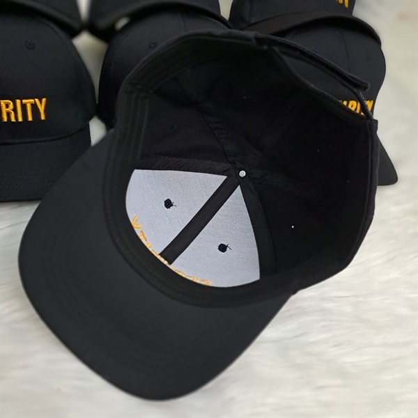 Nón Bảo Vệ Security Thêu Nổi 3D Cao Cấp - Mũ Bảo Vệ Màu Đen Kaki Cotton Dày Dặn - Khóa Dán Điều Chỉnh