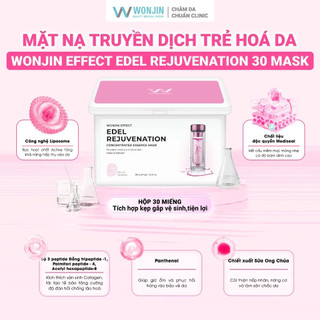 Hộp 30 miếng mặt nạ Wonjin Effect 350g dưỡng sáng cấp ẩm phục hồi & giúp da căng mịn Hàn Quốc