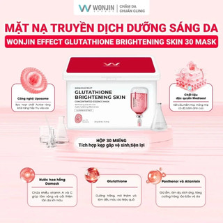 Hộp 30 miếng mặt nạ Wonjin Effect 350g dưỡng sáng cấp ẩm phục hồi & giúp da căng mịn Hàn Quốc