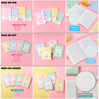 Combo 5/10 Tập Học Sinh BST "Bao Đậu" Classmate Kẻ 4 Ôly 80gsm Size A5/B5 Giấy Vàng Chống Loá Mắt, Giấy Ăn Mực Không Lem