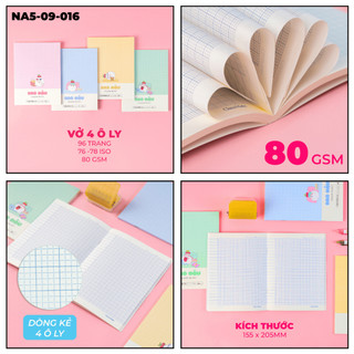 Combo 5/10 Tập Học Sinh BST "Bao Đậu" Classmate Kẻ 4 Ôly 80gsm Size A5/B5 Giấy Vàng Chống Loá Mắt, Giấy Ăn Mực Không Lem