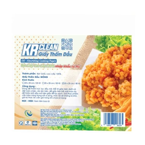 HÀNG TẶNG KHÔNG BÁN - Giấy thấm dầu thực phẩm KRCLEAN - Mỏng 25x25cm 50 tờ