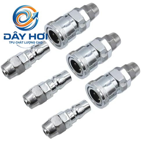 Đầu nối nhanh Φ8mm, Φ10mm, Φ12mm | Bộ khớp nối nhanh dây hơi khí nén bằng thép không gỉ