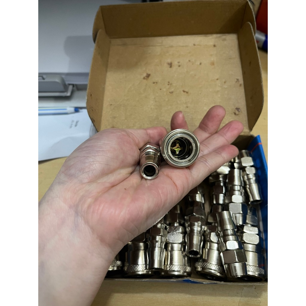 Đầu nối nhanh Φ8mm, Φ10mm, Φ12mm | Bộ khớp nối nhanh dây hơi khí nén bằng thép không gỉ