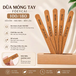 Dũa Móng Tay FÔEYCAI 100/180 Cao Cấp Dũa Form Móng Gel Móng Úp Móng Tự Nhiên Dụng Cụ Nail Chuyên Nghiệp ND5
