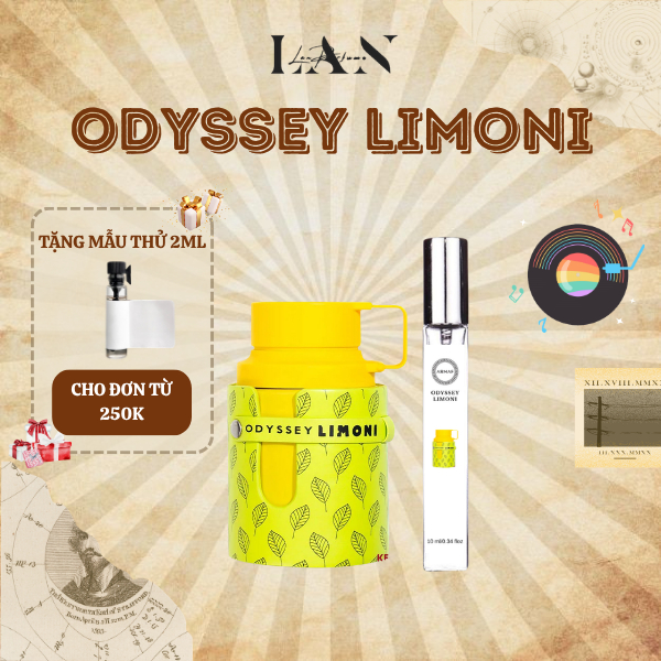 Nước Hoa Chiết Odyssey Limoni, Tinh Dầu Nước Hoa LAN PERFUME Phong Cách Năng Động, Tươi Mát