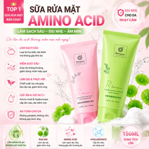 150ML Sữa rửa mặt dưỡng ẩm chứa axit amin, làm sạch sâu, giảm bã nhờn, chăm sóc da nhẹ nhàng, phù hợp với mọi loại da