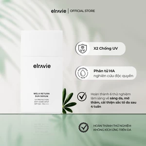 Serum Chống Nắng Phổ Rộng Và Hỗ Trợ Dưỡng Sáng Da Elravie Mela Return Sun Serum SPF50+ PA++++ 50ml