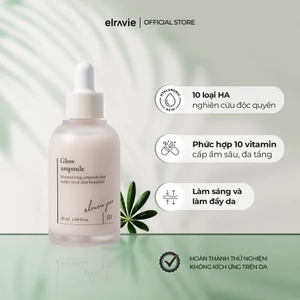 Tinh Chất Dưỡng Chống Lão Hóa, Giúp Da Sáng Mịn Đàn Hồi Cấp Ẩm Elravie Pro Glow Ampoule 50ml
