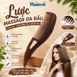 Lược Hỗ Trợ Giảm Gàu, Massage Da Đầu Có Tay Cầm Cao Cấp, Lược Giảm Rụng Tóc, Gỡ Rối Tóc, Làm Phồng Chân Tóc