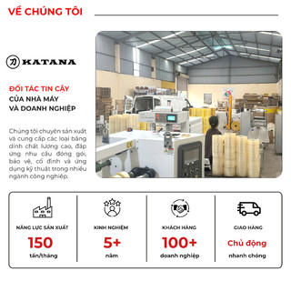 Băng Dính 2 Mặt KATANA 15m Lõi Giấy | Bản 1cm - 2cm - 5cm | Dán Giấy, Thủ Công, Trang Trí BK06