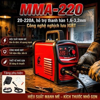 Máy Hàn điện MMA-220, 220V, máy hàn cầm tay nhỏ gọn gia đình, phù hợp cho người mới, bảo hành 1 năm