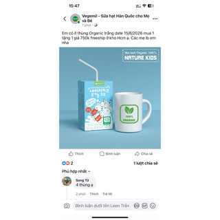 Sữa tươi nature kids organic nhập khẩu Hàn Quốc- vị vanni