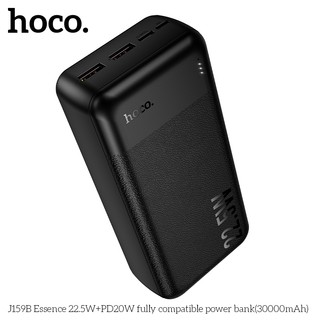 Pin Dự Phòng Hoco J159B 30000mAh TypeC PD 20W & 2 cổng USB-A QC3.0 22.5W (Đen)