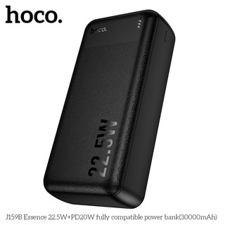 Pin Dự Phòng Hoco J159B 30000mAh TypeC PD 20W & 2 cổng USB-A QC3.0 22.5W (Đen)
