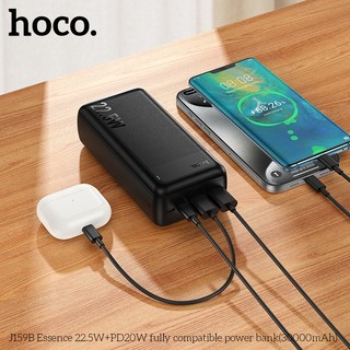 Pin Dự Phòng Hoco J159B 30000mAh TypeC PD 20W & 2 cổng USB-A QC3.0 22.5W (Đen)