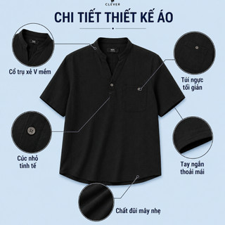 Bộ Quần Áo Nam Vải Đũi Cổ V  Chất vải đũi mây nhẹ mát mềm mịn co giãn thấm hút tốt  BHN105