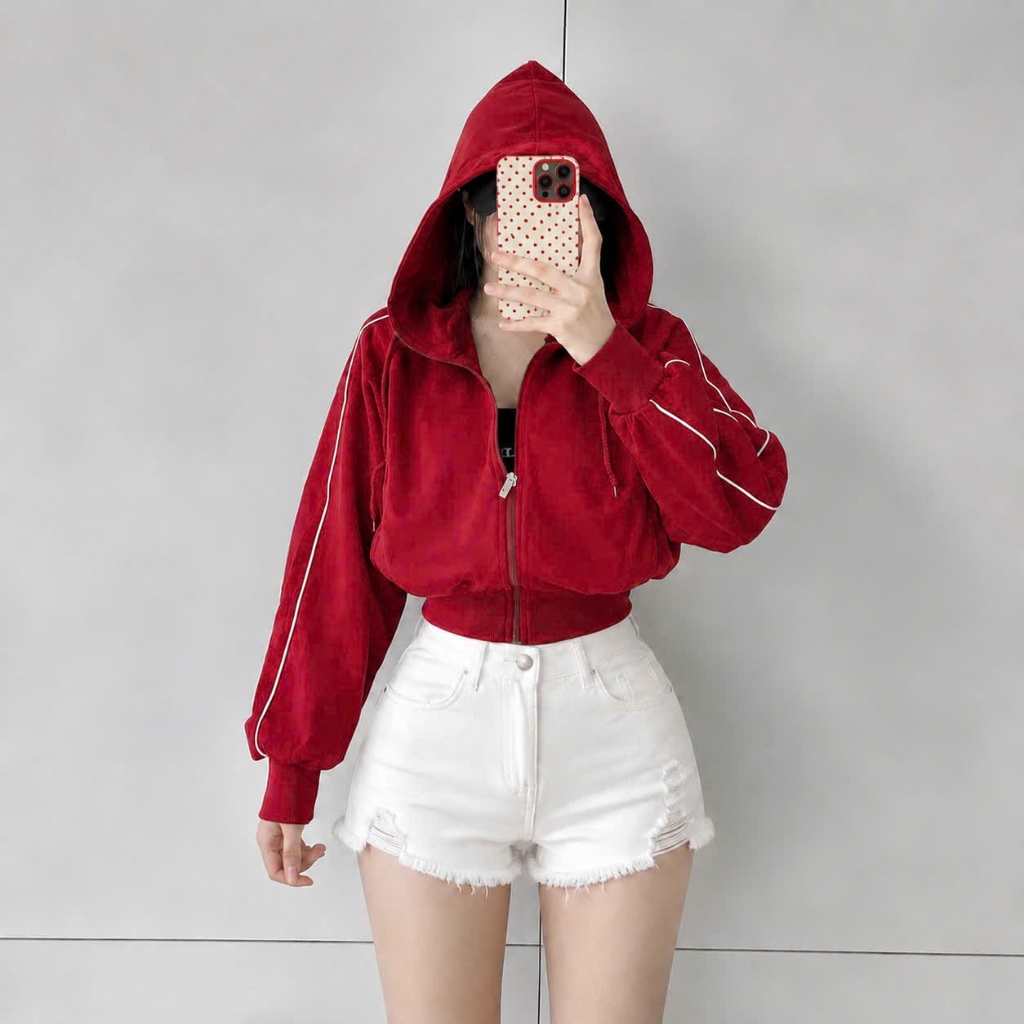 Áo Khoác Nữ Phom Bigsize Tay Dài Chống Nắng Có Mũ Dáng Lửng Vải Mềm Mại Thoáng Mát Hợp Quanh Năm KHOAC14