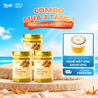 Combo 3 Hũ Nghệ Mật Ong Sachi 450g Lạc Yên Foods, Tặng 1 Hũ Nghệ Mật Ong 120gr