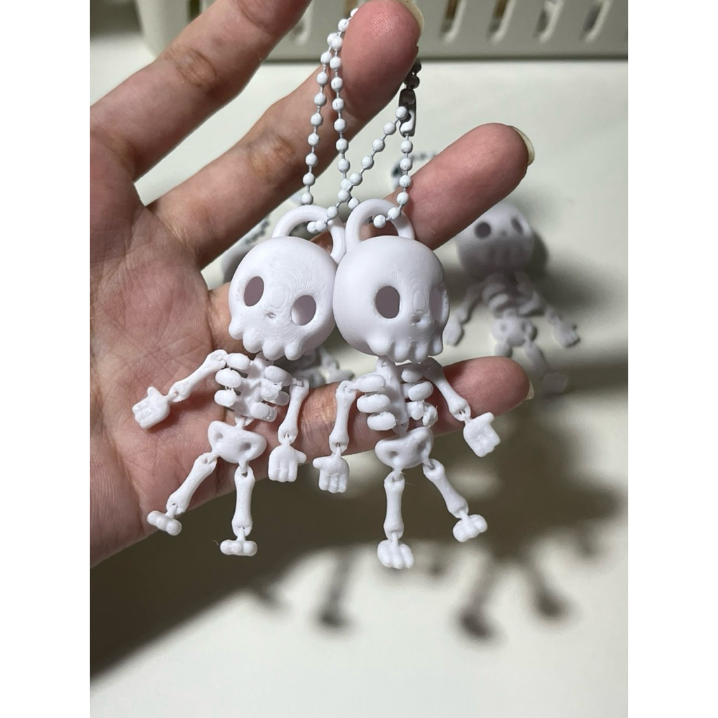 Móc Khóa Bộ Xương Dễ Thương In 3D