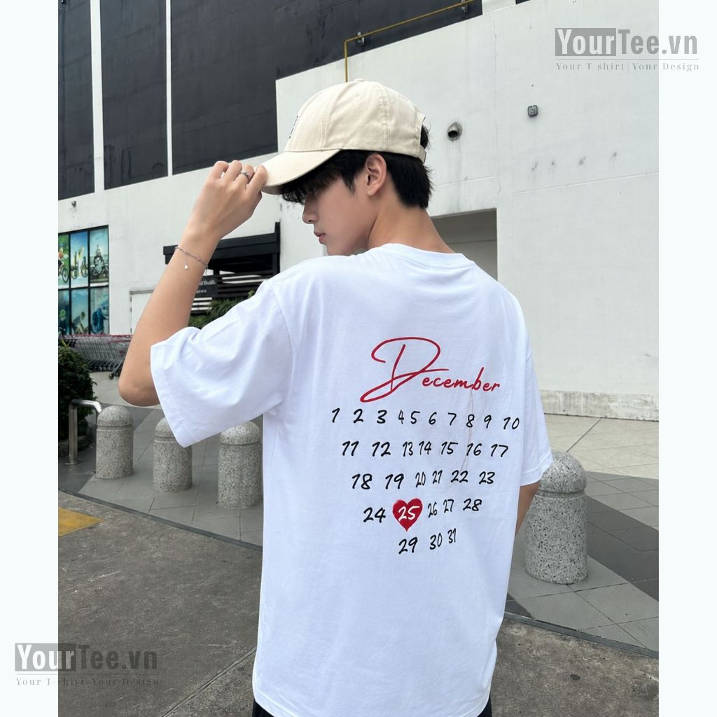[ÁO THUN UUNISEX IN NGÀY] Áo Thun Unisex Oversize Ngày Tháng Kỉ Niệm Cotton 250gsm Thoáng Mát YTUN2606