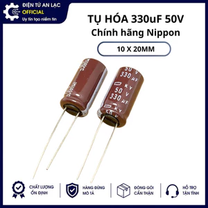 Tụ hóa 50V 330uF KY hãng Nippon Chemi-Con kích thước 10x20mm