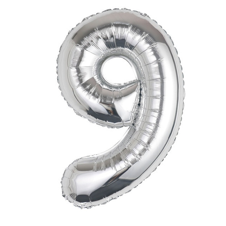 [TẶNG ỐNG THỔI] Số 80cm Cỡ Đại Màu Bạc Trang Trí Sinh Nhật, Bữa Tiệc tại Nhà