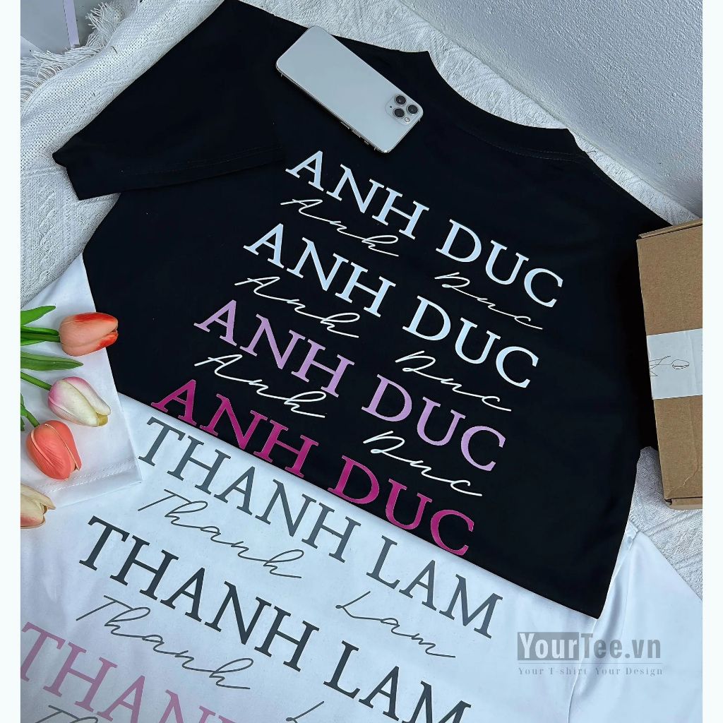 [ÁO THUN UNISEX IN TÊN NGHỆ THUẬT] Áo Thun Unisex In Tên Lưng Form Oversize Cotton  YTUN2601