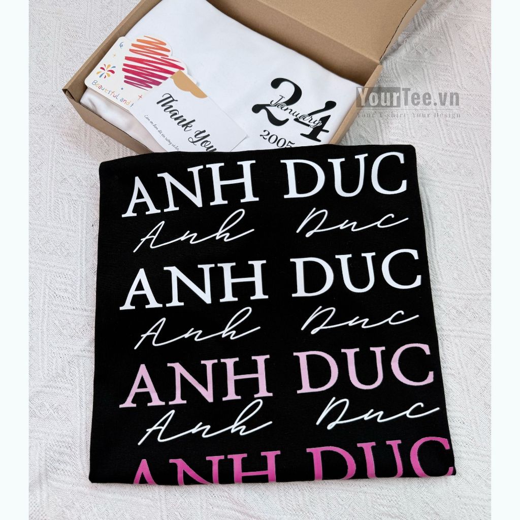 [ÁO THUN UNISEX IN TÊN NGHỆ THUẬT] Áo Thun Unisex In Tên Lưng Form Oversize Cotton  YTUN2601