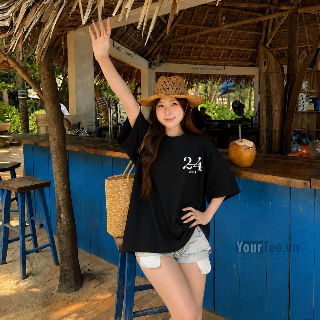 [ÁO THUN UNISEX IN TÊN NGHỆ THUẬT] Áo Thun Unisex In Tên Lưng Form Oversize Cotton  YTUN2601