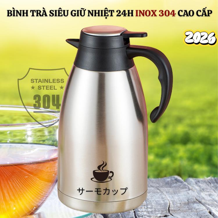 Bình trà giữ nhiệt Inox 304 cao cấp dung tích 1200ml hàng nội địaTRUNG cao cấp xuất NHẬT