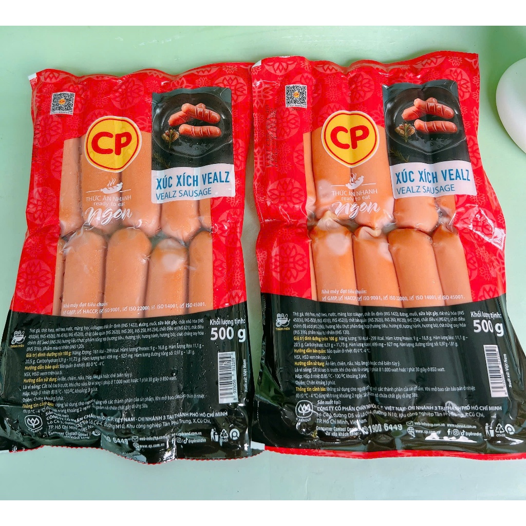 1Kg Xúc Xích Vealz CP Siu Ngon/500g