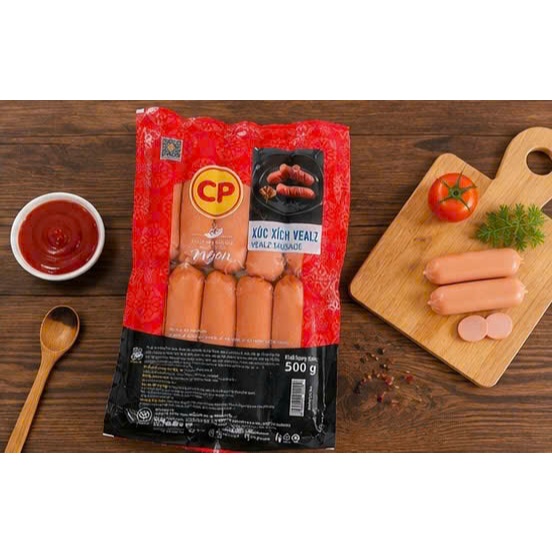 Gói 500g Xúc Xích Vealz CP (10 cây)
