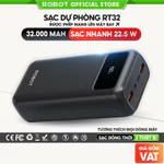 Pin sạc dự phòng RT32 30000 mAh công suất 22.5W ROBOT chính hãng bảo hành 12 tháng — ảnh 1