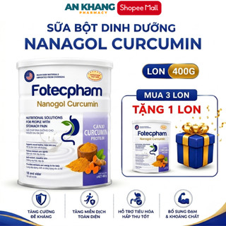 Sữa Nghệ Nanogol Curcumin Fotecpham – Dinh Dưỡng Chuyên Biệt Dành Cho Người Bị Dạ Dày, Phụ Nữ Sau Sinh 400G