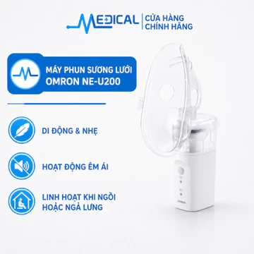 Máy xông khí dung phun sương OMRON NE-U200 có lưới dùng một lần để tăng cường vệ sinh, giảm tiếng ồn
