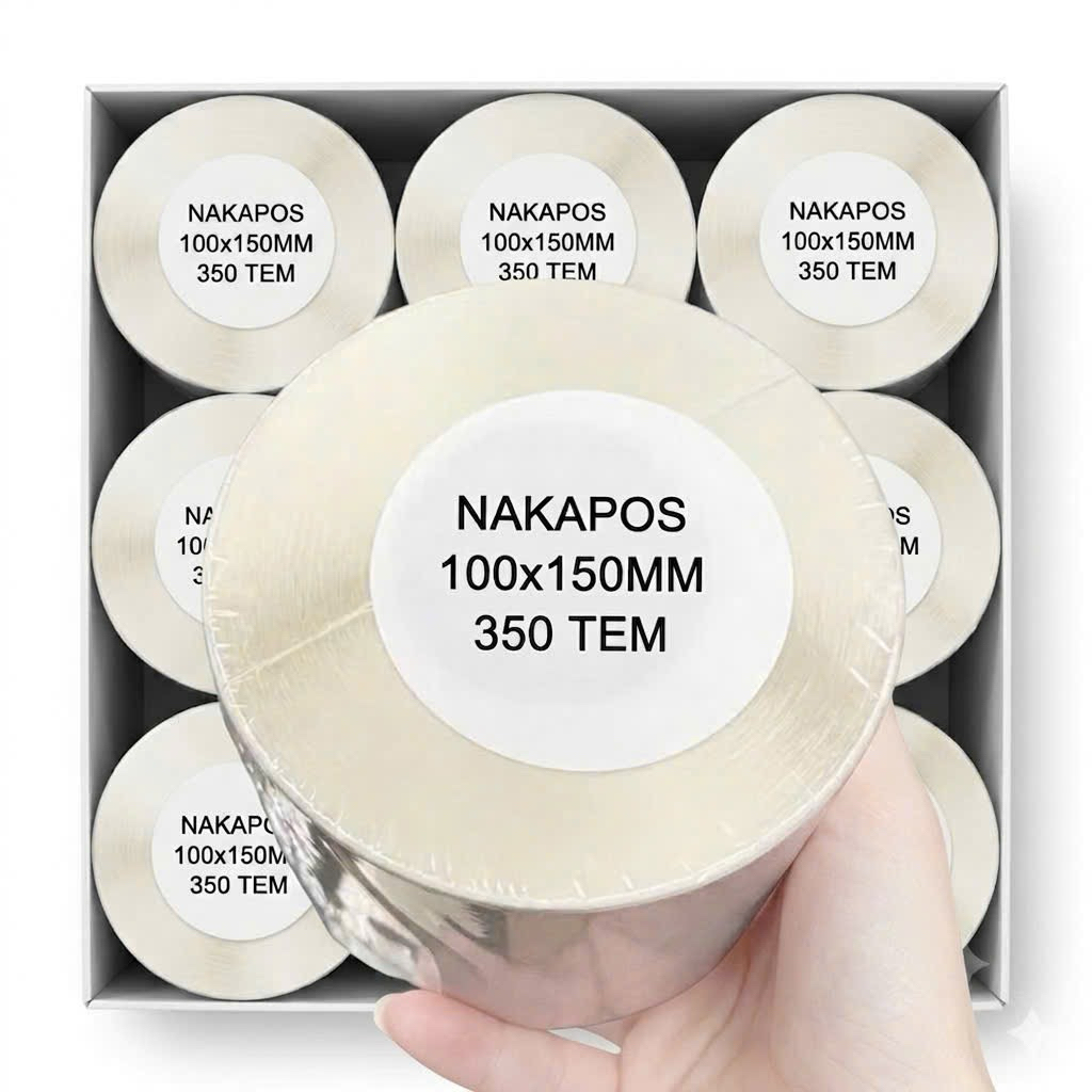 [COMBO 10 CUỘN] Giấy In Nhiệt 100x150mm Khổ A6 Cuộn 350 Tem Sẵn Lớp Dán Giấy In Đơn hàng 150X100 100*150 A6 Giấy nhiệt